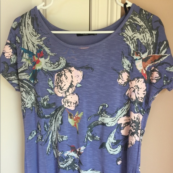 Max Jeans Tops - Humming bird n flowers tee